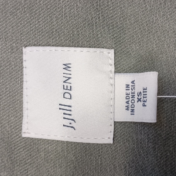 J. Jill Denim Smoky Olive Button Front Short Coat, Extra Small Petite, NWT - Picture 4 of 8